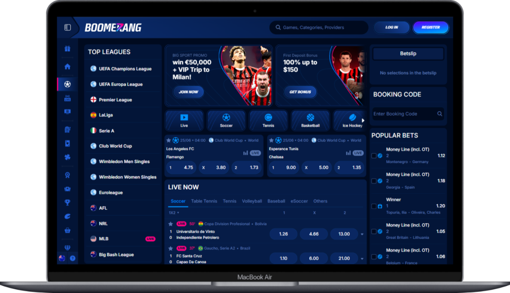 Sports at Boomerang Bet Casino